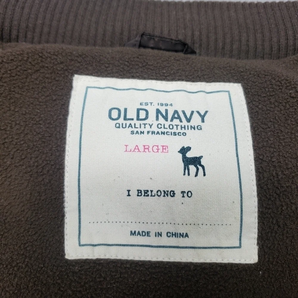 Old navy girls brown puffer winter vest size large